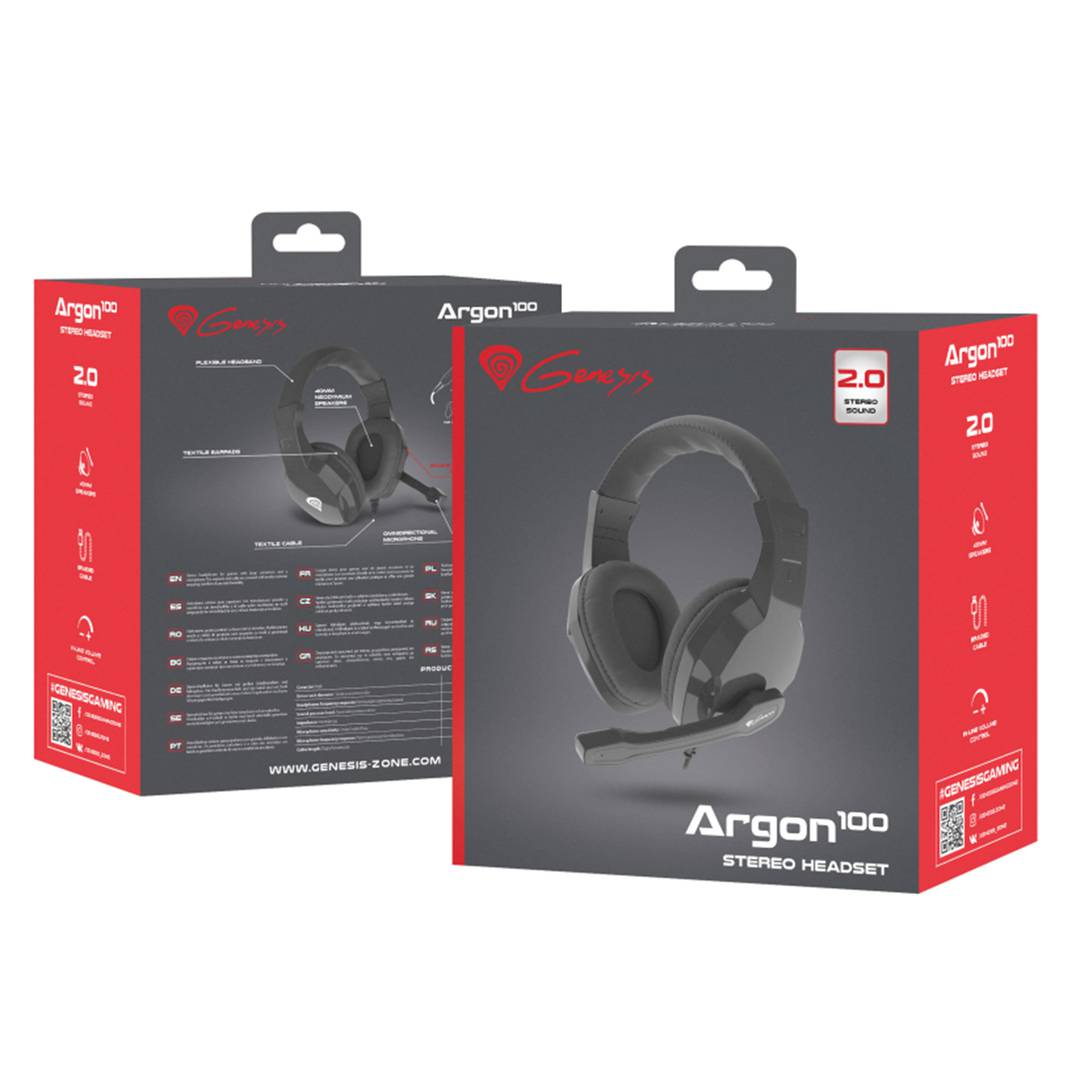 Auriculares Gaming Argon 100 de Genesis negro NSG-1434