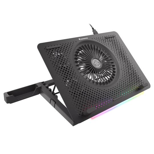 Coussin de refroidissement Genesis Oxid 450 RGB pour ordinateurs portables jusqu'à 15,6 pouces NHG-1678