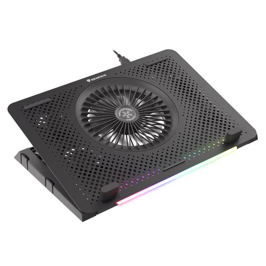 Coussin de refroidissement Genesis Oxid 450 RGB pour ordinateurs portables jusqu'à 15,6 pouces NHG-1678