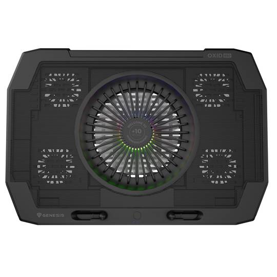 Base refrigeradora Oxid 850 RGB de Genesis de 15.6 a 17.3 pulgadas y con 5 ventiladores USB NHG-1858