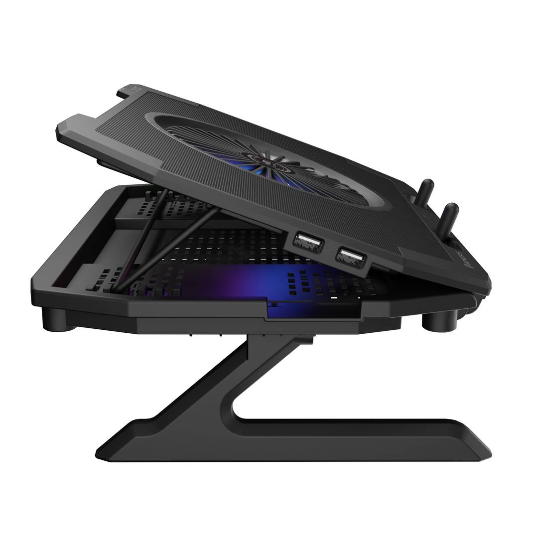 Base refrigeradora Oxid 850 RGB de Genesis de 15.6 a 17.3 pulgadas y con 5 ventiladores USB NHG-1858