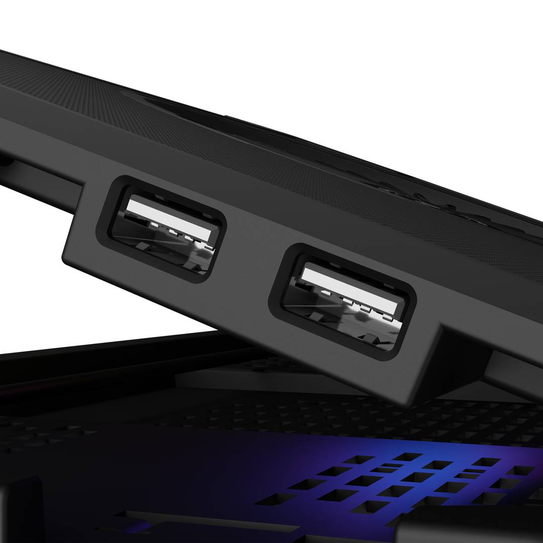 Base refrigeradora Oxid 850 RGB de Genesis de 15.6 a 17.3 pulgadas y con 5 ventiladores USB NHG-1858