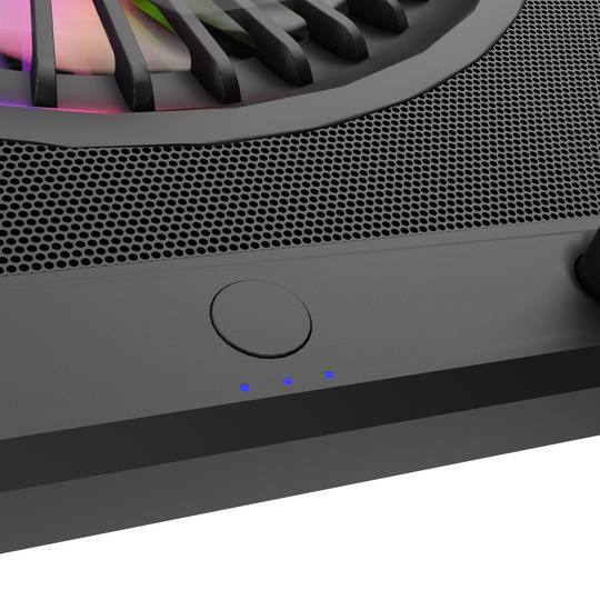 Base refrigeradora Oxid 850 RGB de Genesis de 15.6 a 17.3 pulgadas y con 5 ventiladores USB NHG-1858