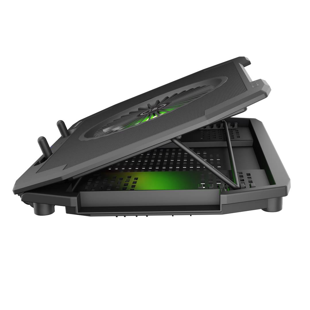 Base refrigeradora Oxid 850 RGB de Genesis de 15.6 a 17.3 pulgadas y con 5 ventiladores USB NHG-1858