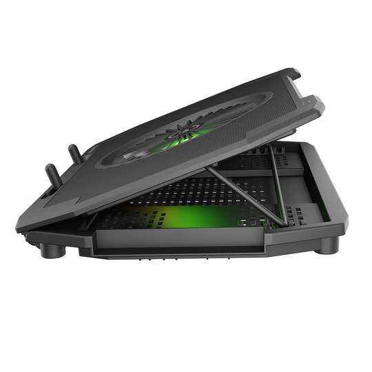 Base refrigeradora Oxid 850 RGB de Genesis de 15.6 a 17.3 pulgadas y con 5 ventiladores USB NHG-1858