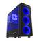 Caja Gaming Irid 300 ATX de Genesis con 1 USB 3.0 y 2 USB 2.0 con cristal templado azul NPC-1132