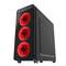 Genesis IRID 300 ATX Gaming Case met 1 USB 3.0, 2 USB 2.0 zonder bron en met rood gehard glas NPC-1131