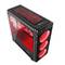 Genesis IRID 300 ATX Gaming Case met 1 USB 3.0, 2 USB 2.0 zonder bron en met rood gehard glas NPC-1131