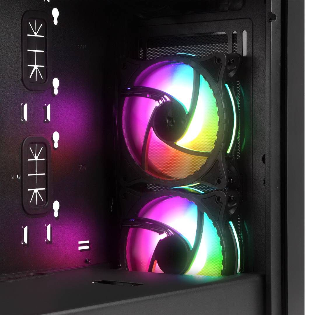 Gaming-Gehäuse IRID 353 MATX Genesis ARGB 1 USB 3.0- und 2 USB 2.0-Anschlüsse ohne Netzteil mit gehärtetem Glas NPC-1520