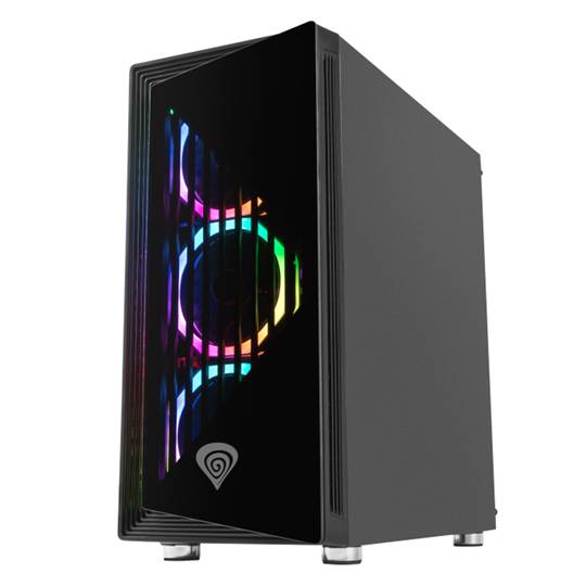 Custodia da gioco Genesis RGB Irid 400 ATX con 2 porte USB 3.0 e 2 porte USB 2.0 con vetro temperato NPC-1429