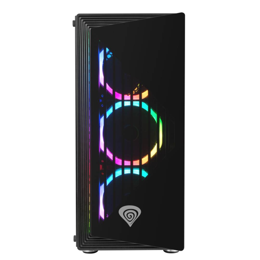 Custodia da gioco Genesis RGB Irid 400 ATX con 2 porte USB 3.0 e 2 porte USB 2.0 con vetro temperato NPC-1429
