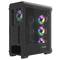 Genesis IRID 505 ARGB ATX Gaming Case met 2 USB 3.0-poorten en 2 USB 2.0-poorten met venster van gehard glas NPC-1518