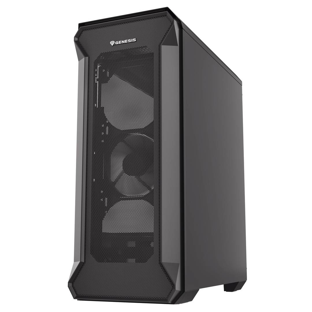Boîtier de jeu Genesis IRID 505 ATX avec 2 ports USB 3.0 et 2 ports USB 2.0 avec verre trempé NPC-1517