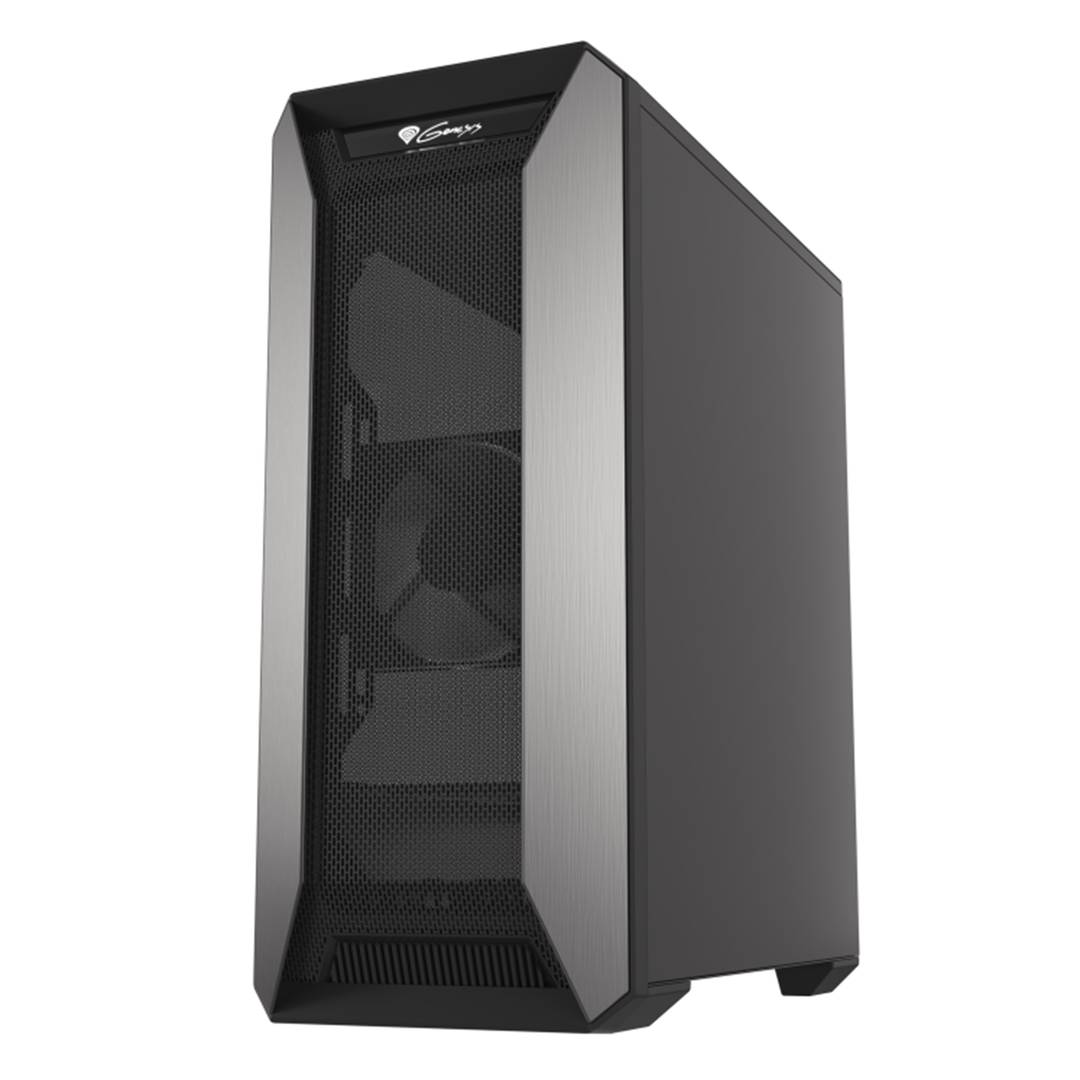 Caja Gaming IRID 515 ATX de Genesis con 1 USB 3.0 y 2 USB 2.0 sin fuente de alimentación y cristal templado NPC-1683