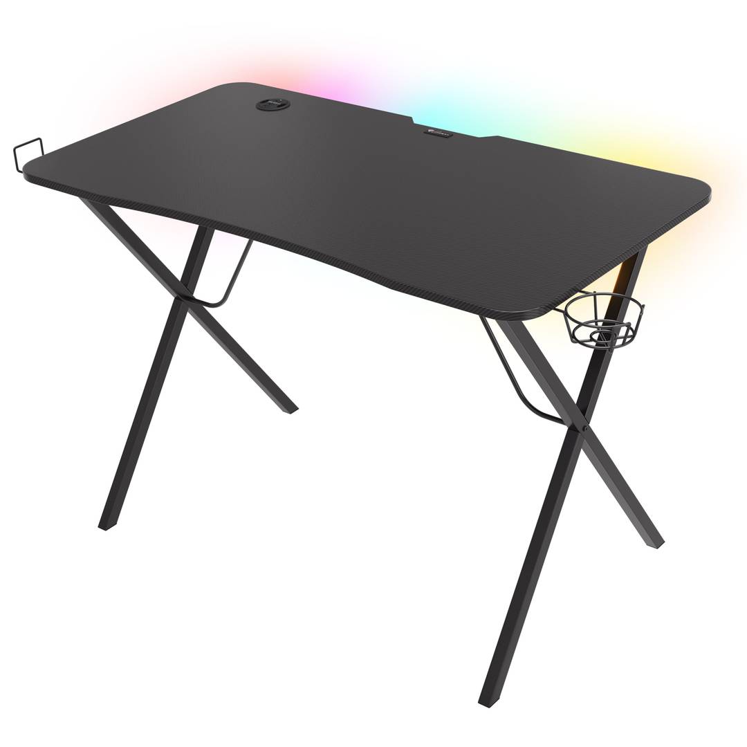 Mesa Gaming Holm 200 RGB de Genesis negro carbón NDS-1606