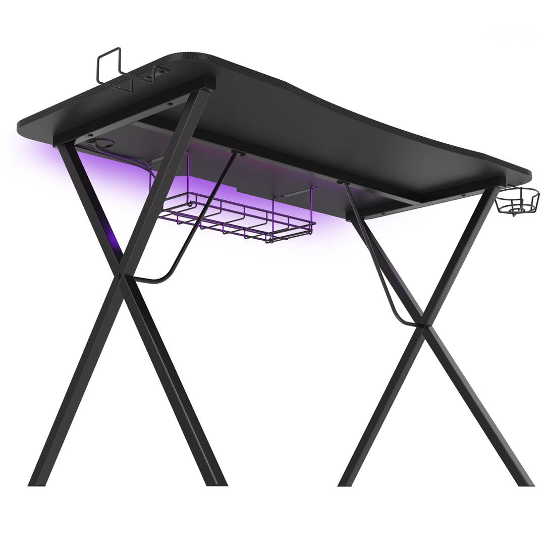 Mesa Gaming Holm 200 RGB de Genesis negro carbón NDS-1606