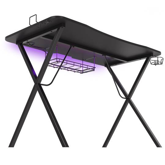 Mesa Gaming Holm 200 RGB de Genesis negro carbón NDS-1606