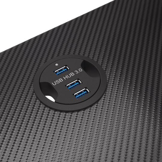 Holm 300 RGB Gaming Tisch von Genesis Carbon Black NDS-1550