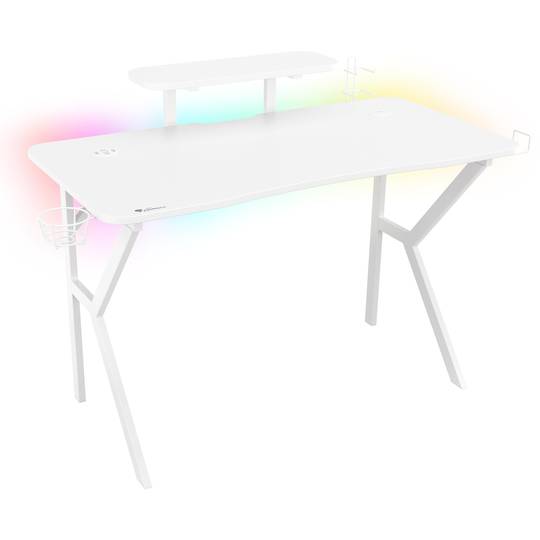 Mesa Gaming Holm 320 RGB de Genesis blanco carbono NDS-1802