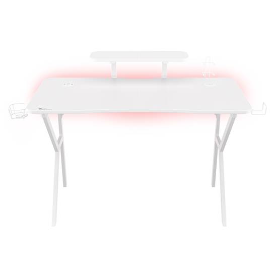 Mesa Gaming Holm 320 RGB de Genesis blanco carbono NDS-1802