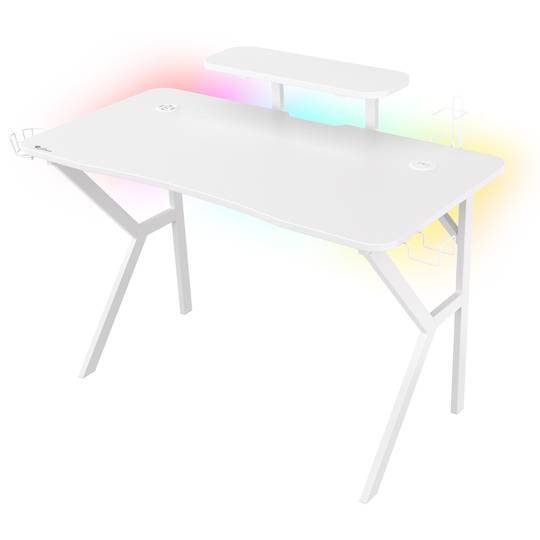 Mesa Gaming Holm 320 RGB de Genesis blanco carbono NDS-1802