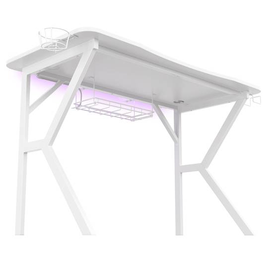 Mesa Gaming Holm 320 RGB de Genesis blanco carbono NDS-1802