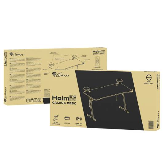 Holm Gaming Table 510 RGB da Genesis preto carbono NDS-1732