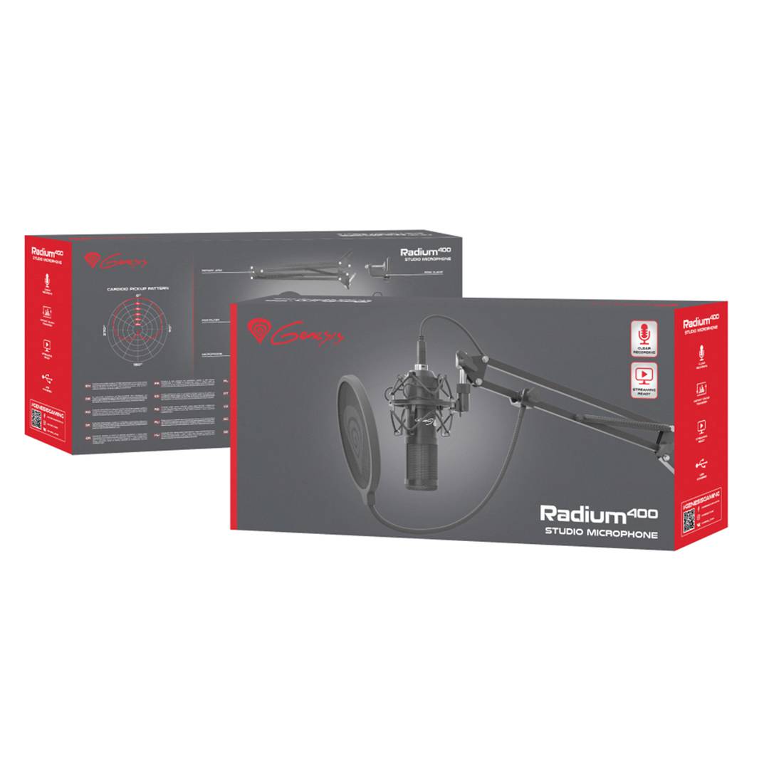 Microfòn Gaming Radium 400 Studio de Gènesi condensador cardioide USB NGM-1377