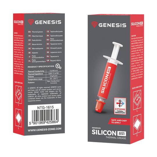 Pasta tèrmica Silicon 851 de 0,5 grams de Genesis NTG-1615