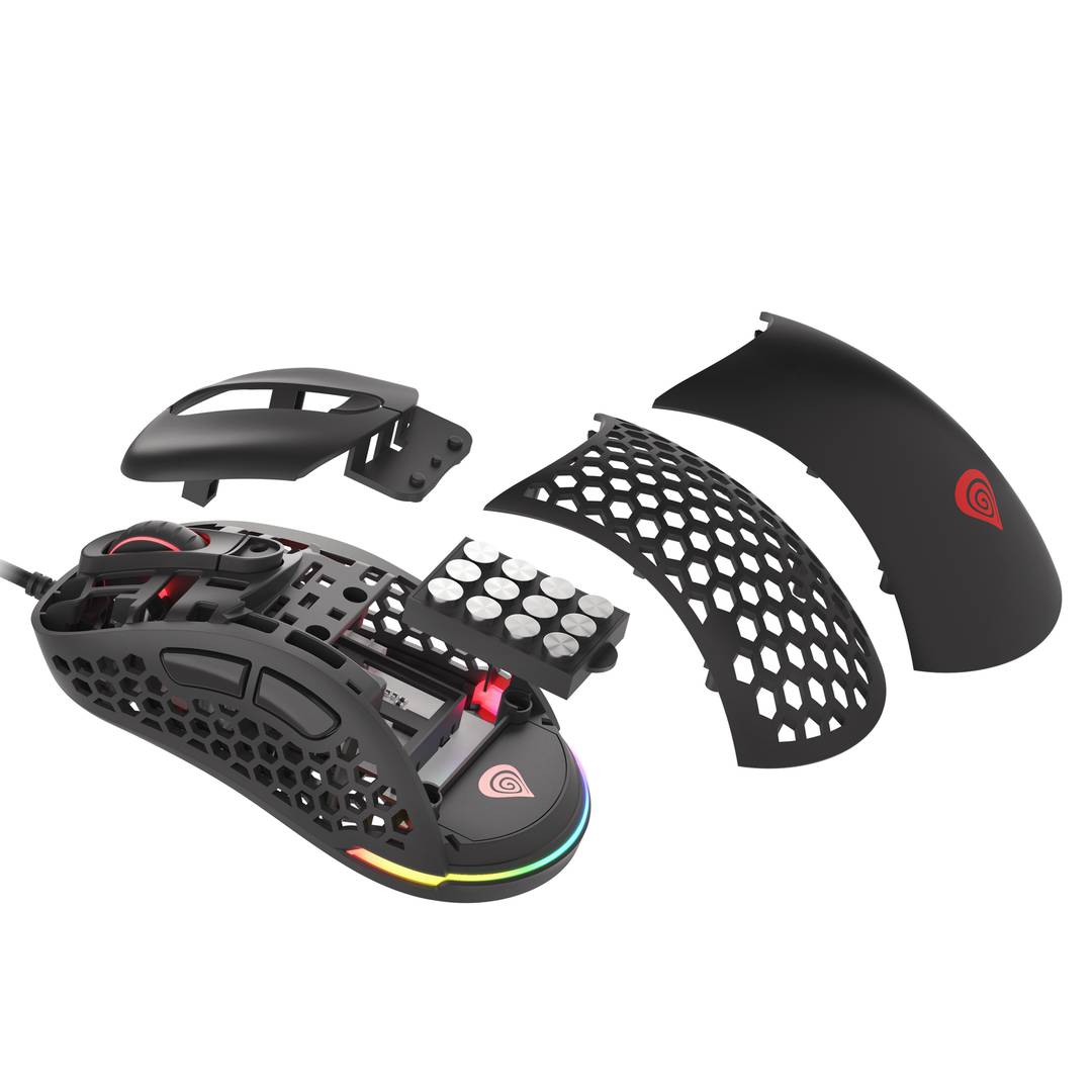 Mysz do gier Genesis Xenon 800 RGB o rozdzielczości 16000 DPI NMG-1629