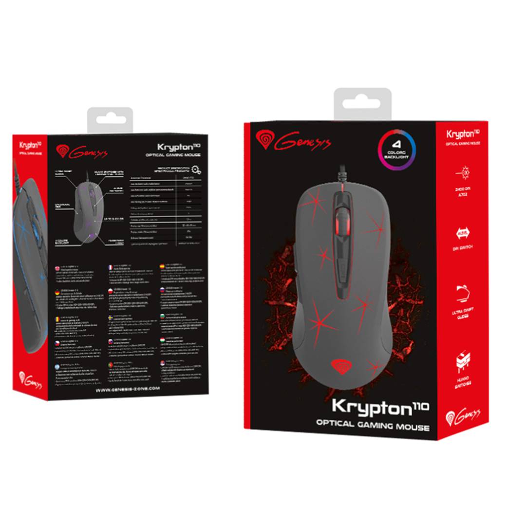 Genesis Krypton 110 Gaming Mouse with 2400 DPI NMG-1056