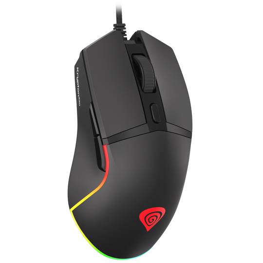 Mouse da gioco Genesis Krypton 220 RGB con 6400 DPI nero NMG-1770
