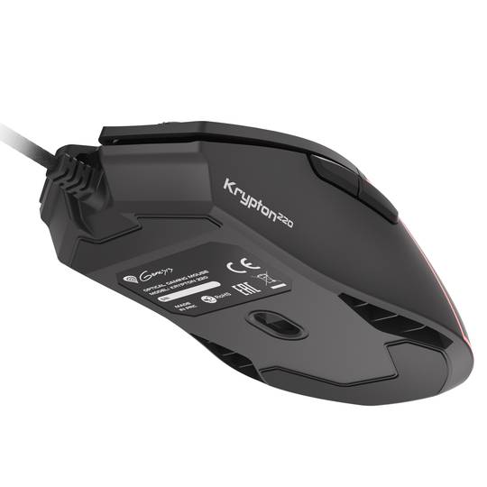 Mouse da gioco Genesis Krypton 220 RGB con 6400 DPI nero NMG-1770