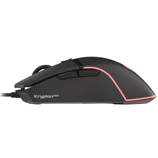Mouse da gioco Genesis Krypton 220 RGB con 6400 DPI nero NMG-1770