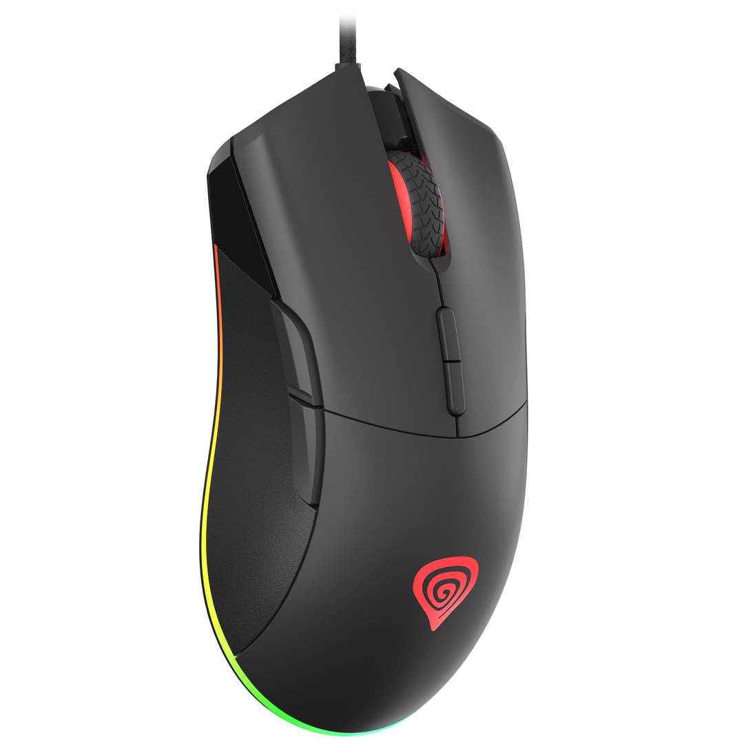 Mouse da gioco Genesis Krypton 290 RGB con 6400 DPI nero NMG-1771