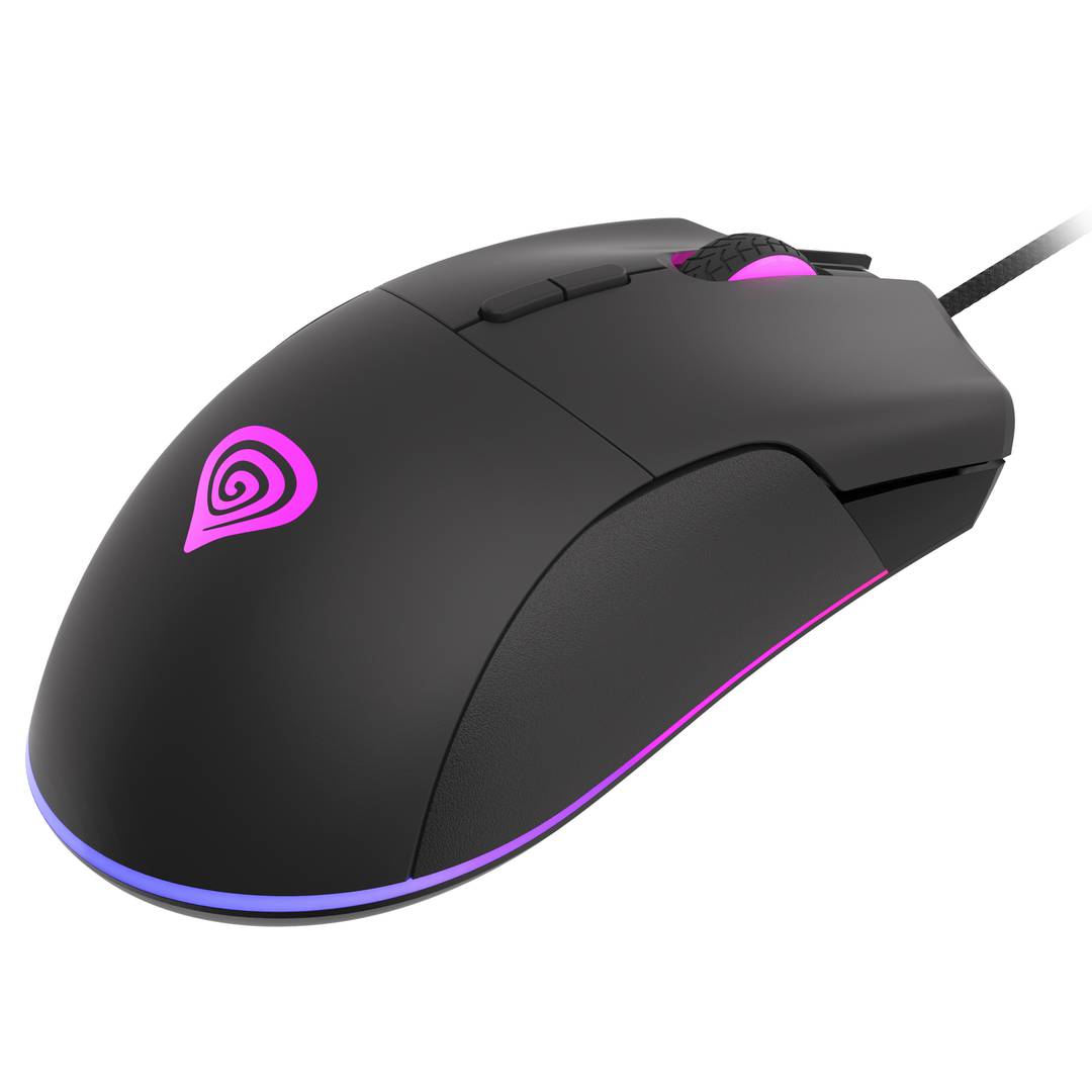 Mouse da gioco Genesis Krypton 290 RGB con 6400 DPI nero NMG-1771