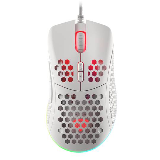 Ratón Gaming Krypton 555 RGB de Genesis con 8000 DPI blanco NMG-1840