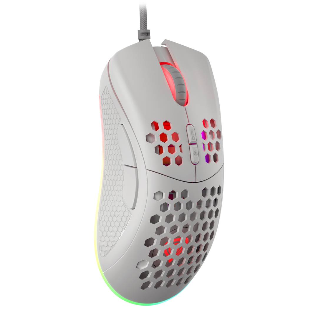 Ratón Gaming Krypton 555 RGB de Genesis con 8000 DPI blanco NMG-1840