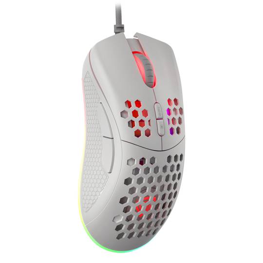 Ratón Gaming Krypton 555 RGB de Genesis con 8000 DPI blanco NMG-1840
