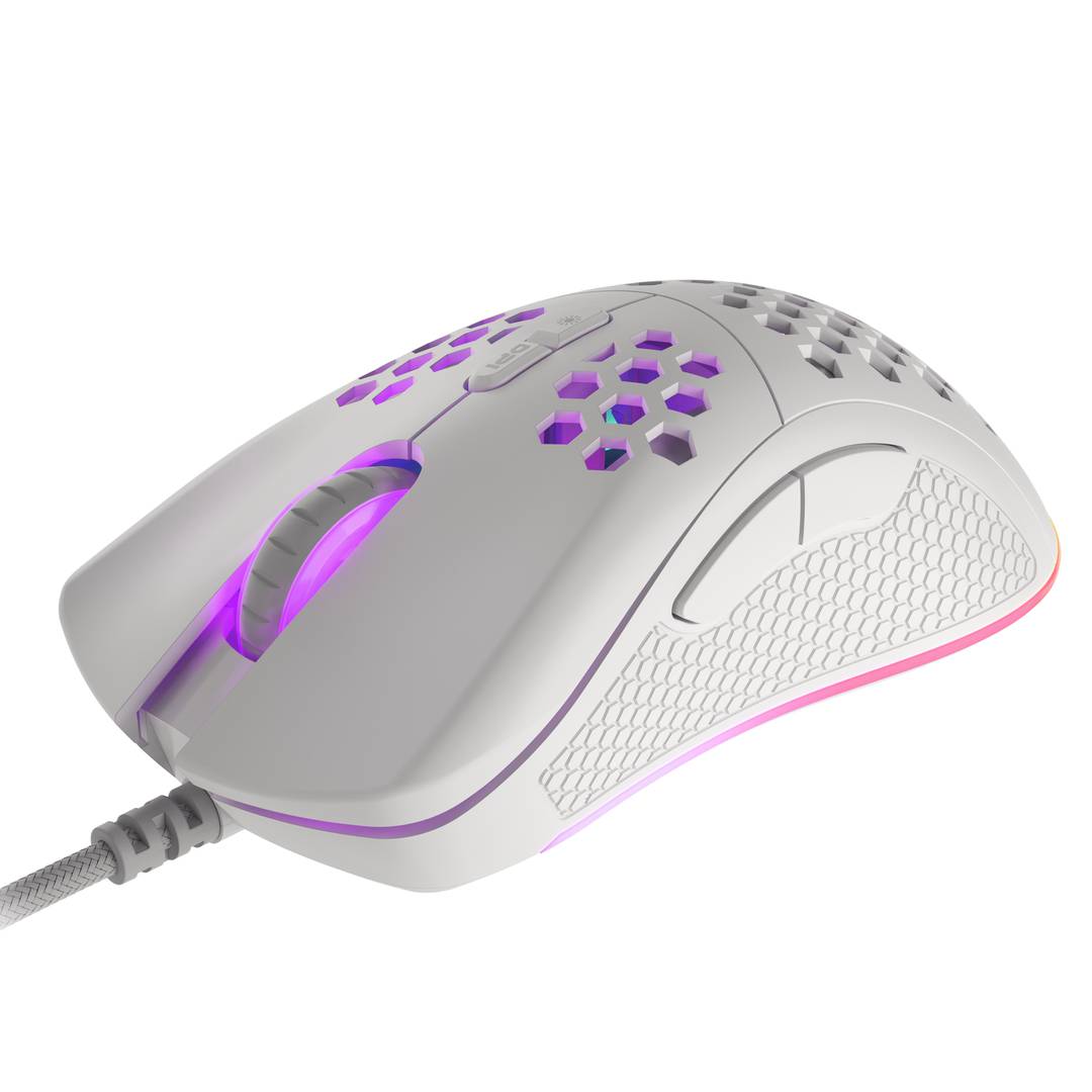 Ratón Gaming Krypton 555 RGB de Genesis con 8000 DPI blanco NMG-1840