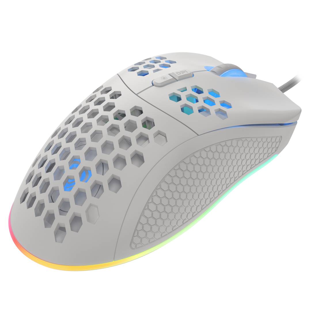 Ratón Gaming Krypton 555 RGB de Genesis con 8000 DPI blanco NMG-1840