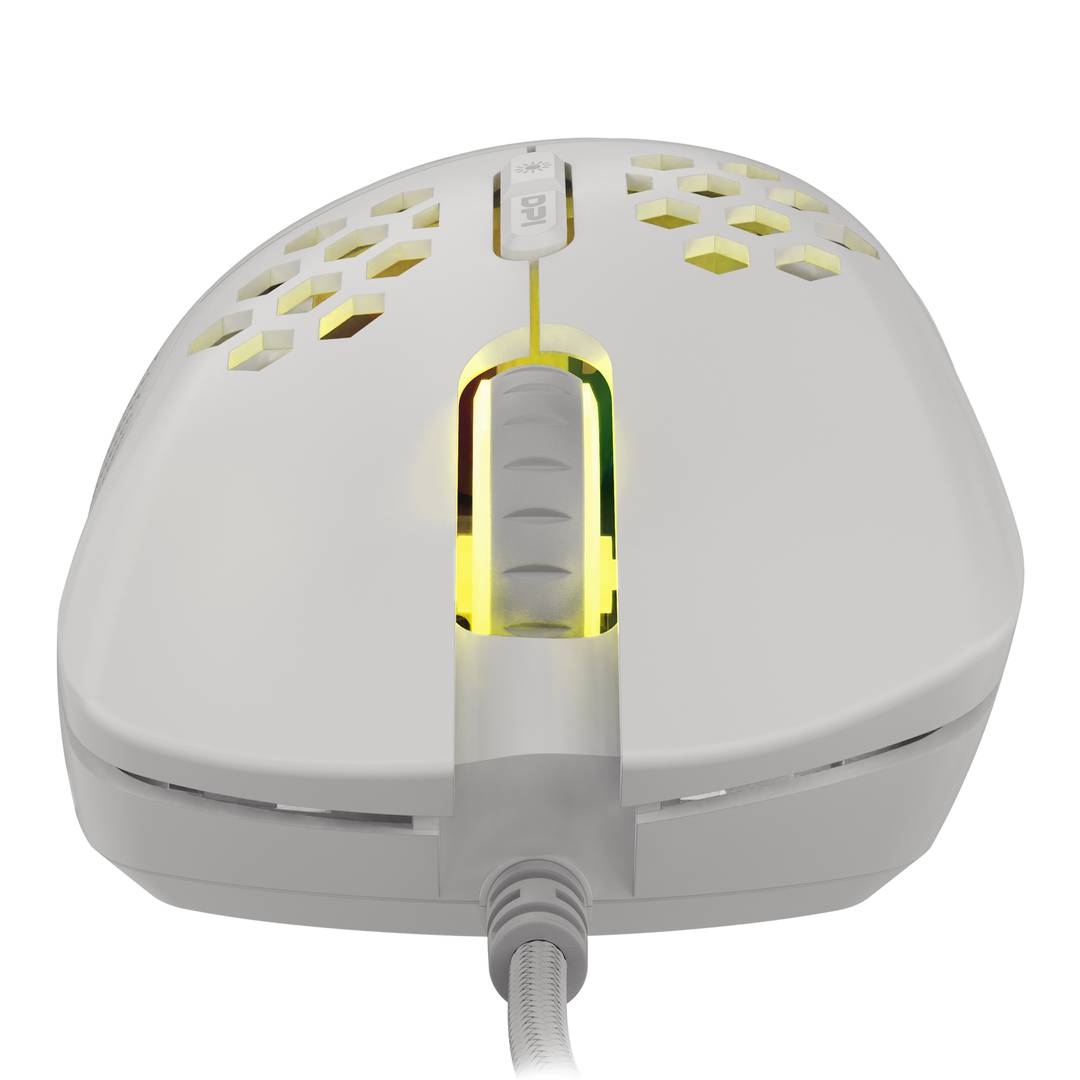 Ratón Gaming Krypton 555 RGB de Genesis con 8000 DPI blanco NMG-1840