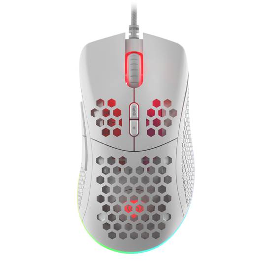 Mysz do gier Genesis Krypton 550 RGB z ultralekką białą 8000 DPI NMG-1685