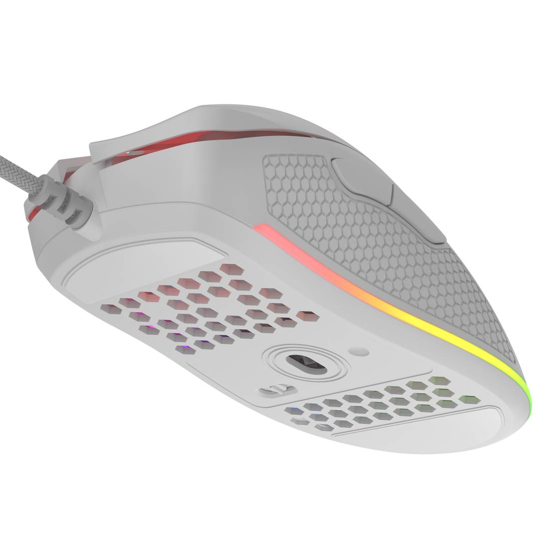 Mysz do gier Genesis Krypton 550 RGB z ultralekką białą 8000 DPI NMG-1685