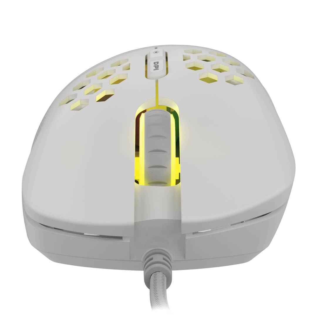 Mysz do gier Genesis Krypton 550 RGB z ultralekką białą 8000 DPI NMG-1685