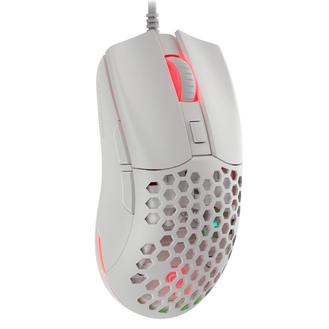 Mouse da gioco Genesis Krypton 750 RGB con 8000 DPI e NMG-1842 bianco ultraleggero