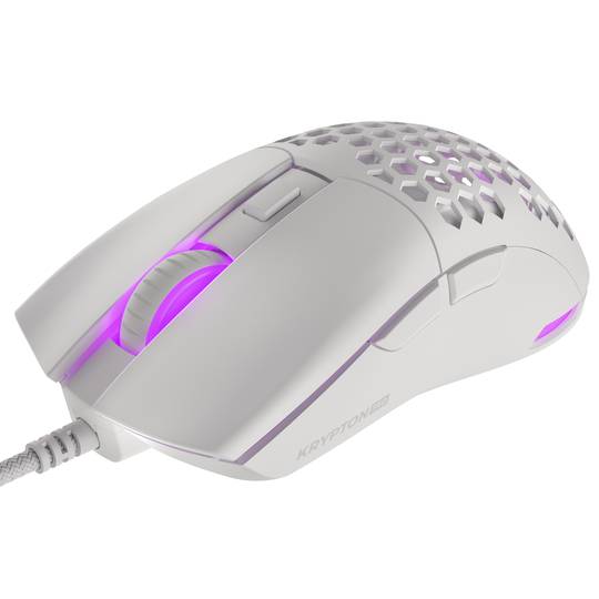Mouse da gioco Genesis Krypton 750 RGB con 8000 DPI e NMG-1842 bianco ultraleggero