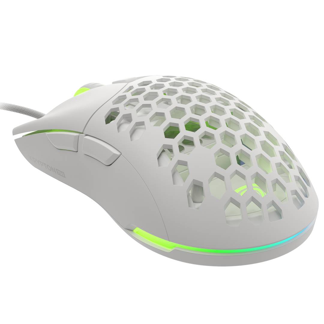 Mouse da gioco Genesis Krypton 750 RGB con 8000 DPI e NMG-1842 bianco ultraleggero