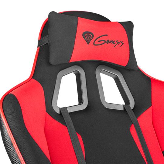 Zwarte Genesis Nitro 770 Gaming stoel met rode details SX77