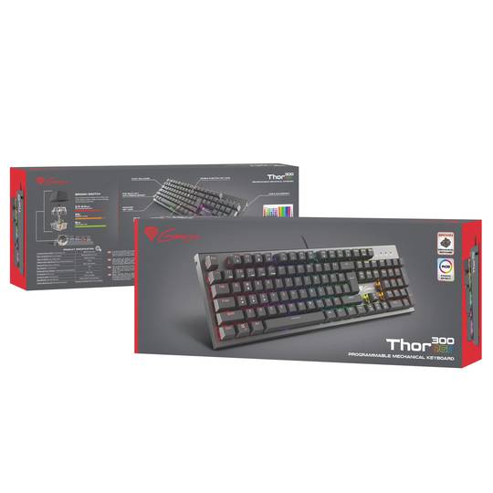 Genesis Thor 300 gamingtoetsenbord met RGB US-indeling
